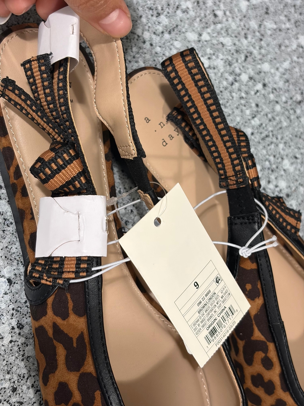 a new day Leopard Print Ballet Flats in Brown and Black